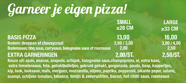 Garneer je eigen pizza