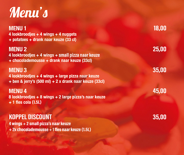 Menu deals