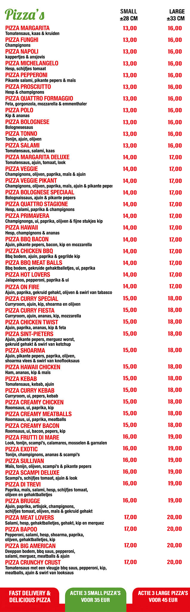 Pizza's